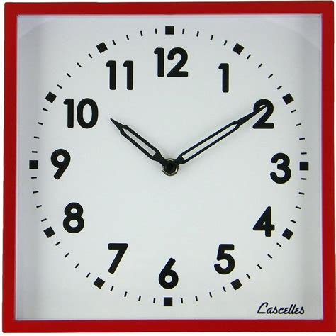 Red Retro Clock 25cm Retro Clocks