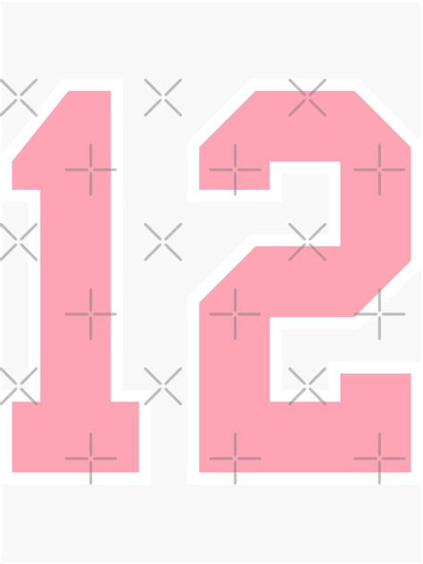 12 Number Twelve Girls Jersey Sticker For Sale By Elhefe Redbubble