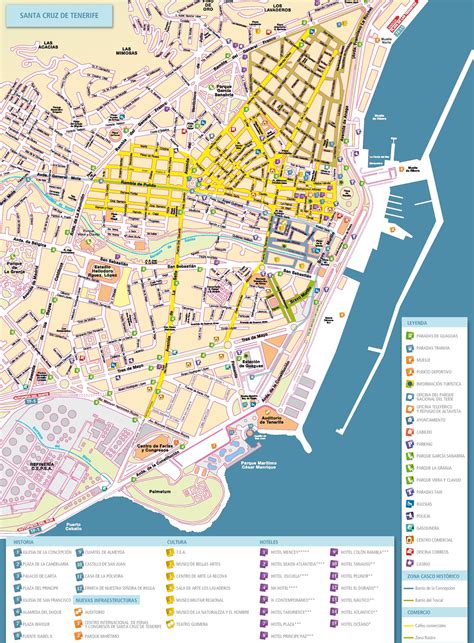 Santa cruz de tenerife, commonly abbreviated as santa cruz, is a major city, capital of the island of tenerife, province of santa cruz de te. Santa Cruz de Tenerife tourist map