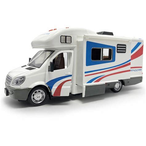 132 Camper Van Motorhome Model Car Diecast Toy Vehicle Sound And Light