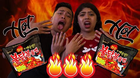 EXTREME SPICY NOODLE CHALLENGE KOREAN FIRE NOODLES CAUTION VERY HOT