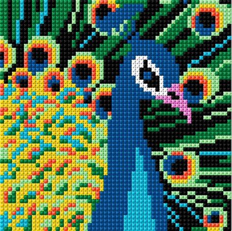 Colourful Peacock Cross Stitch Pattern PDF Pattern Digital Etsy Cross Stitch Bird Stitch