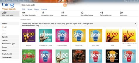 New Bing Visual Search Galleries Live For Glee And Sytycd