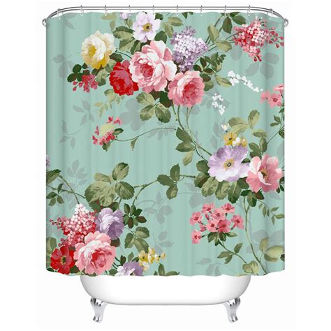 Shower Curtains A Variety Of Colors Of Flowers Eco Friendly Waterproof