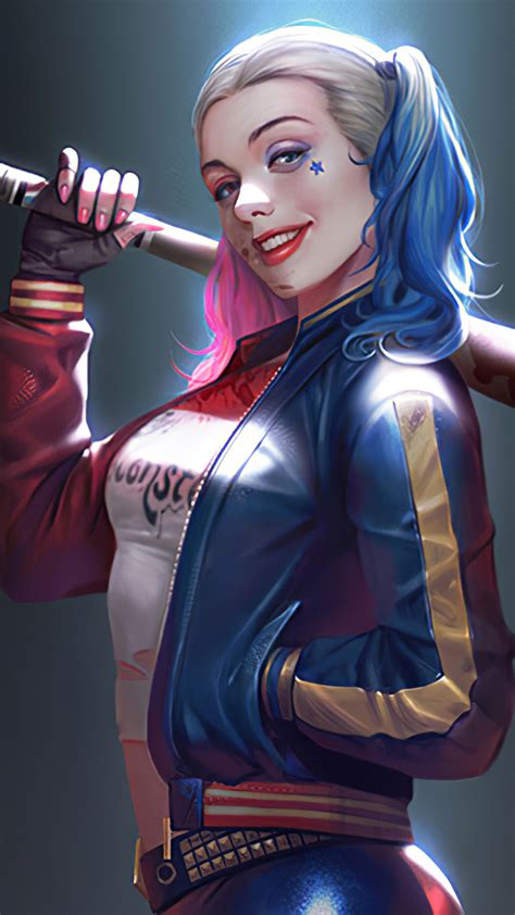 1080x1920 Resolution Harley Quinn Cute Smile Iphone 7 6s 6 Plus And