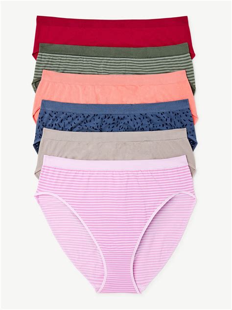 Joyspun Womens Seamless Hi Cut Panties 6 Pack Sizes Xs To 3xl