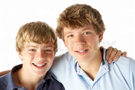 Jugendliche Zwei Jungs Stock Bild Colourbox