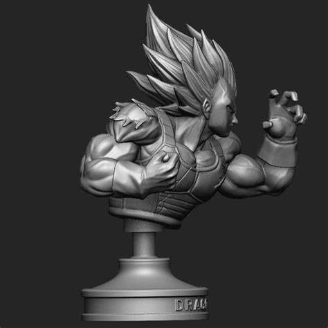 Stl File Vegeta Bust Dragonball Z・3d Print Object To Download Cults