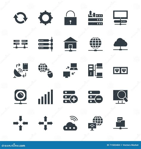 Networking Cool Vector Icons 2 Stock Illustration Illustration Of