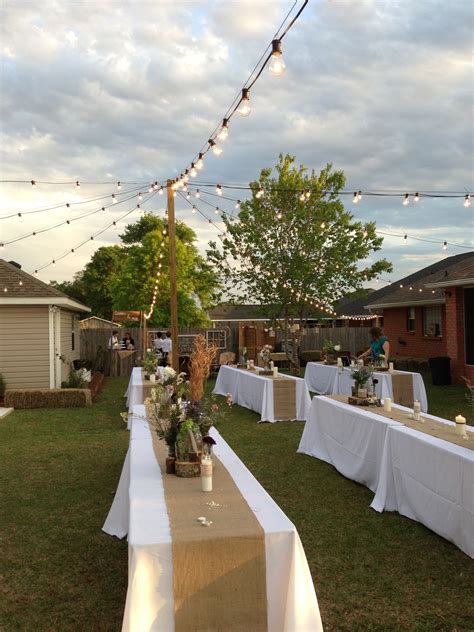 The backyard was lined with benches and chairs, and our caterer, compartí, had the idea to put the bar in the very back of the yard to draw people outside. Backyard wedding reception. Pre-sunset... | Wedding ...