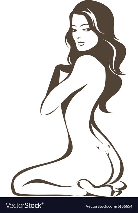 Nude Female Figure Royalty Free Vector Image VectorStock