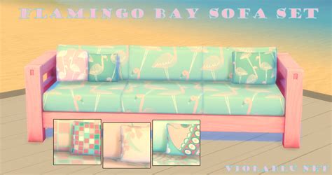 Flamingo Couch Set For Sims 4 Violablu ♥ Pixels And Music ♥ Sims 4