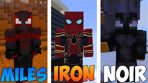 Top 5 Spider Man Mods For Minecraft Spider Man No Way Home Mod Youtube