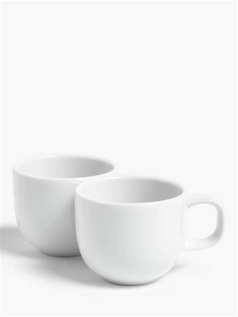 House By John Lewis Eat Espresso Cups Set Of 2 White 80ml At John