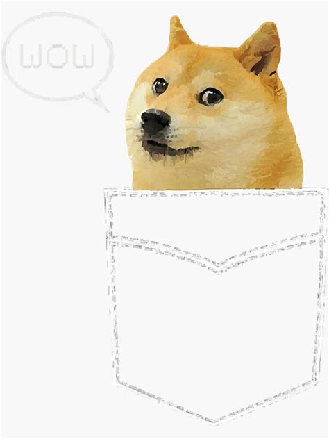 Shiba Inu Pocket Doge Such Wow Dank Pixel Cute Dog T Sticker For Sale