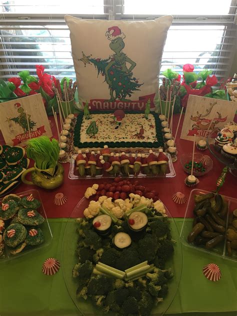 Grinch Themed Party Christmas Birthday Party Grinch Party Christmas