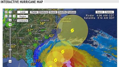 Friday Tracking Maps Hurricane Sandy