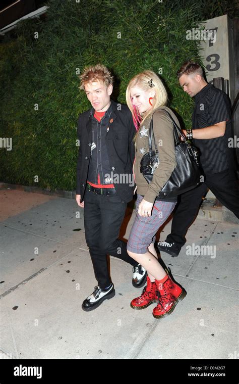 Avril Lavigne And Deryck Whibley Leaving Koi Restaurant Together Los Angeles California 22