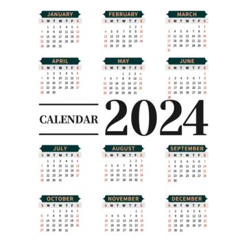 Calendar Desk Calendar Simple Black Style Vector Calendar