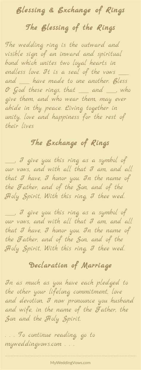 Blessing And Exchange Of Rings Wedding Officiant Speech Wedding