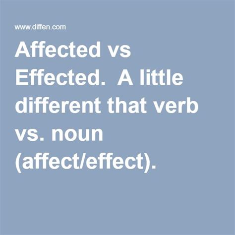 Definition Between Affect And Effect Defniti