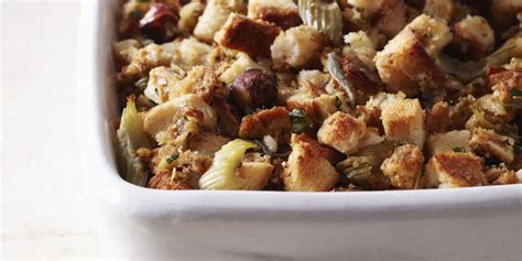 Turkey Stuffing Recipe Traditional Bread Stuffing With Herbs Recipe