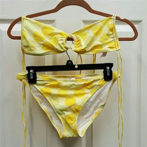 Yellow Polka Dot Bikini Yellow Polka Dot Bikini Polka Dot Bikini Bikinis