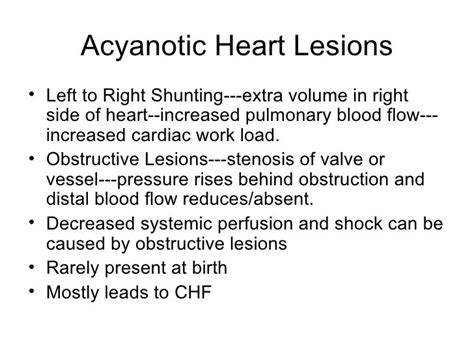 Acyanotic Heart Disease