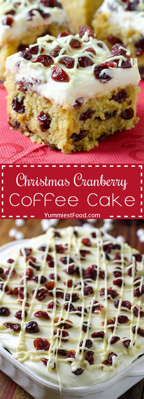 There are a few defining characteristics of a coffee cake: Christmas Cranberry Coffee Cake - Recipe from Yummiest Food Cookbook