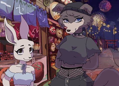 Goth Juno And Club Haru I Just Added The Festive Background