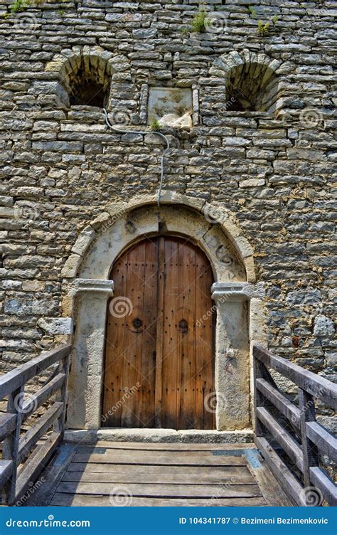 Detail On Old Castle With Stone Wall Stock Image Image Of Brown