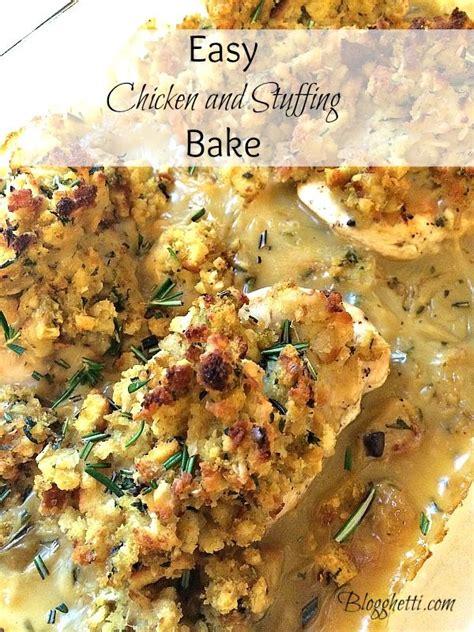 These quick and easy baked chicken thighs are seasoned with onion and garlic for a fast and delicious main dish. Easy Chicken and Stuffing Bake -Boneless Skinless Chicken ...