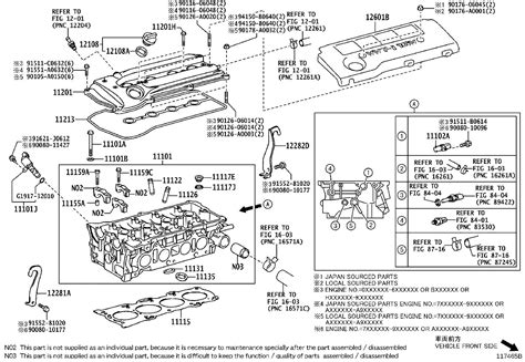 Compare 2004 toyota matrix different trims Toyota Matrix Valve assembly, camshaft timing oil control ...