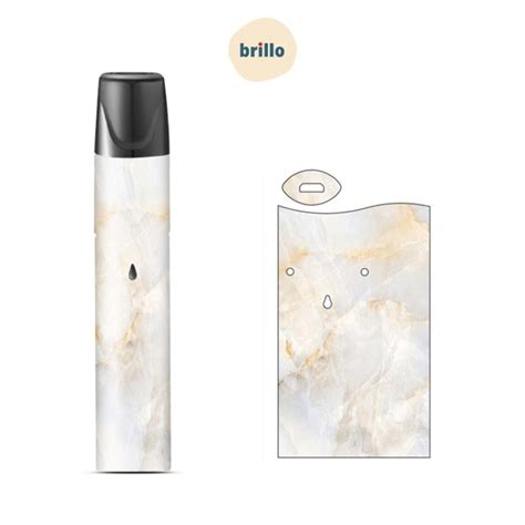 Brillo Pieces Relx Skin Ivory Marble High Quality Trendy Vape Wraps