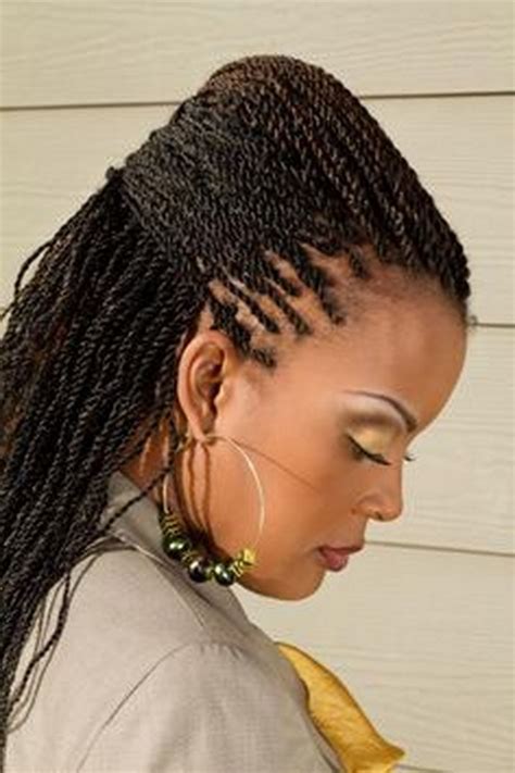 Micro twist braids hairstyles