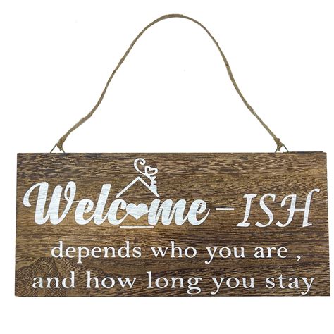 Buy Welcome Ish Sign Funny Welcome Sign For Front Door Front Porch