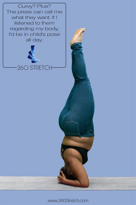 Curvy Yoga Instructor Jessamyn Doing A Perfect Yoga Head Stand In Plus Size 360 Stretch High