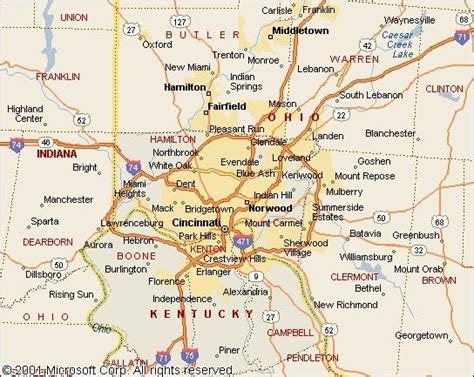 Cincinnati Tourist Map