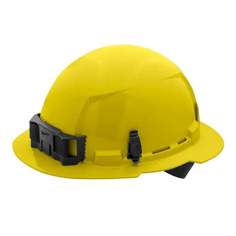 Milwaukee Yellow Full Brim Hard Hat With 4pt Ratcheting Suspension Type