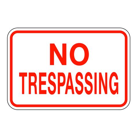 Gcs27 No Trespassing 45x30cm Cedar Signs Inc