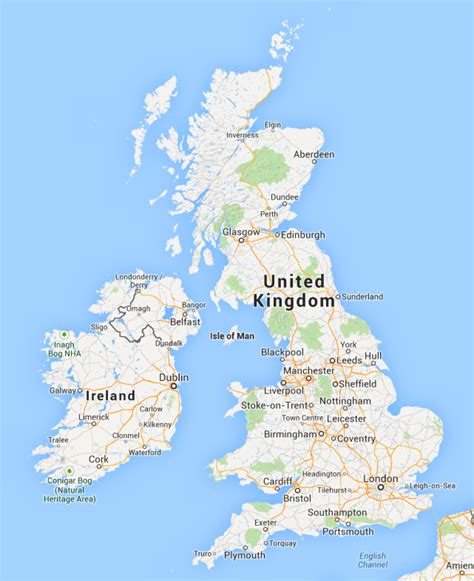 Scotland Ireland England Map