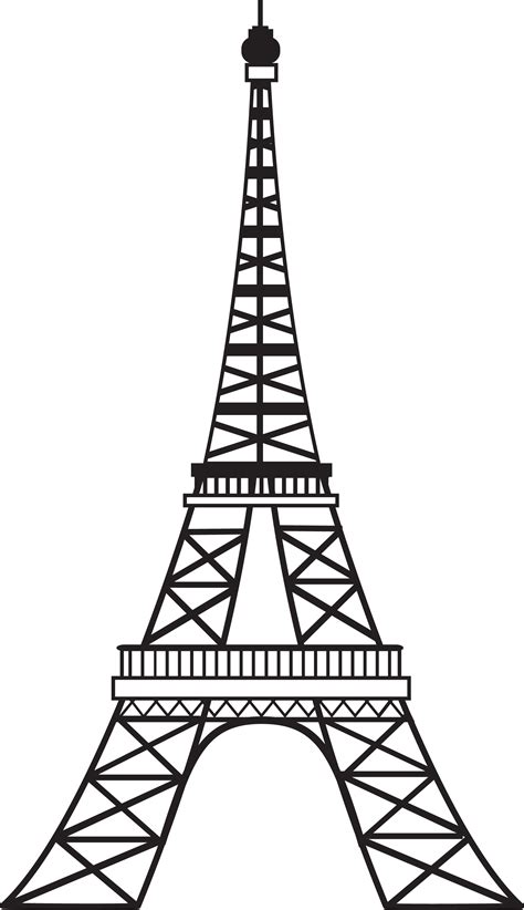 Transparent Eiffel Tower Silhouette Png Clip Art Image Schablone Clip