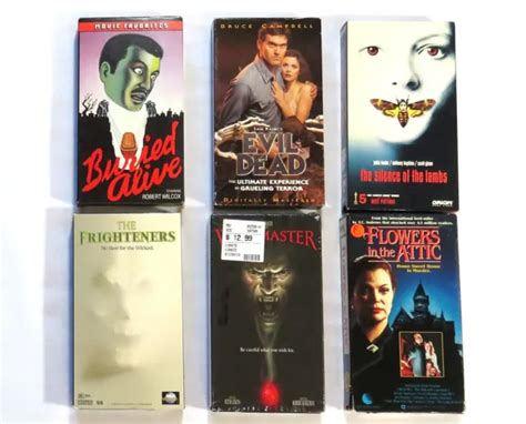 Vcr Tapes Vhs Video Cassette Lot Horror Thrillers Evil Dead Wishmaster