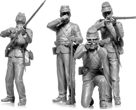 Icm American Civil War Union Infantry Plastic Figures 135 Scale 1