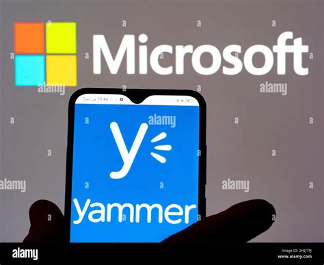 In This Photo Illustration Microsoft Yammer Logo Seen Displayed On A