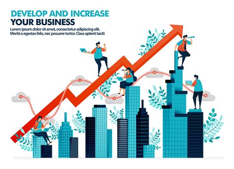 Vector Illustration Of Improve Business Performance By Investment In
