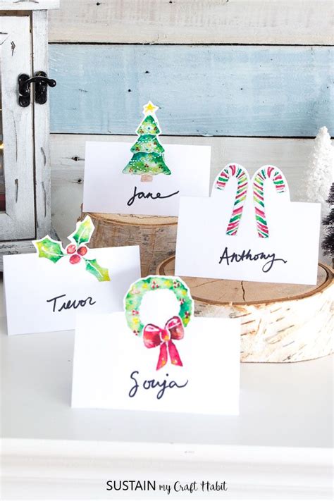 Beautiful Free Printable Christmas Place Cards For Your Holiday