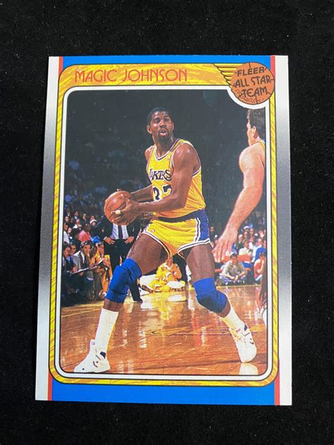 Lot Mint 1988 89 Fleer All Star Team Magic Johnson 123 Basketball