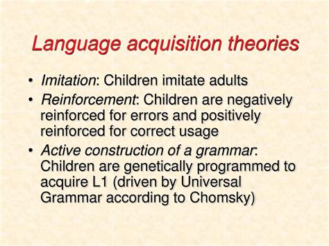 Ppt First Language Acquisition Powerpoint Presentation Free Download