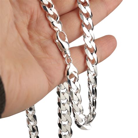 Shop a wide variety of silver necklaces at affordable prices. Heavy Mens Silver Curb Chain Necklace